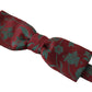 Elegant Maroon Patterned Bow Tie