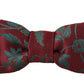 Elegant Maroon Patterned Bow Tie