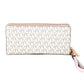 Jet Set Large Continental Travel Clutch Wristlet Wallet Vanilla Signature Powder Blush