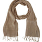 Chic Beige Fringed Scarf for Women