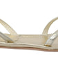 Elegant Silver Ankle Strap Flats