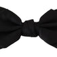 Elegant Black Silk Bow Tie for Men