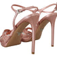 Elegant Pink Stiletto Heel Sandals