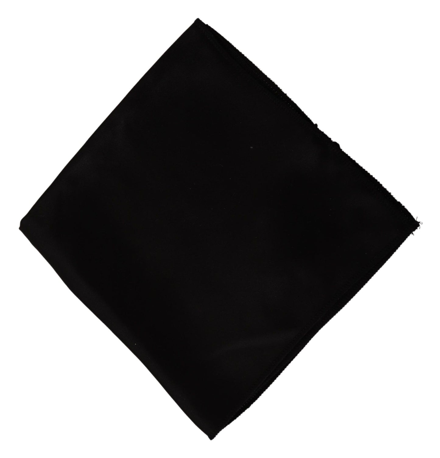 Black 100% Silk Square Handkerchief Scarf