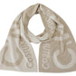 Elegant Beige Wool-Blend Scarf Wrap