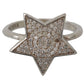 Chic Silver CZ Crystal Women's Statement Ring