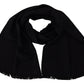 Elegant Wool Scarf with Fringes