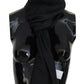 Elegant Fringed Wool Scarf in Chic Black