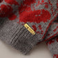 Chic Red and Grey Cotton Wrap Scarf