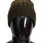Elegant Dark Green Wool Beanie