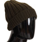 Elegant Dark Green Wool Beanie
