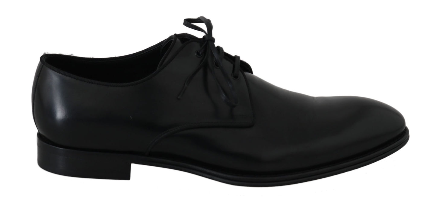 Black Leather Dress Derby Formal Mens Shoes