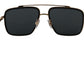 Elegant Gold-Tinted Men's Sunglasses