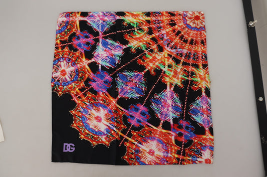 Elegant Multicolor Silk Square Scarf