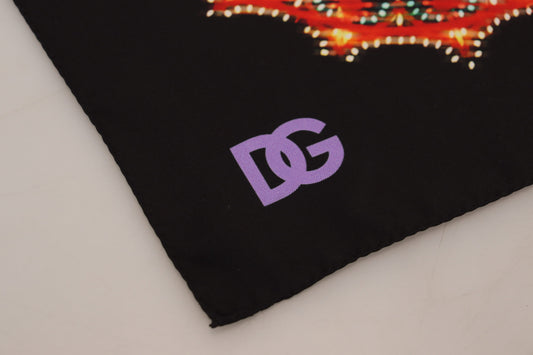 Elegant Multicolor Silk Square Scarf