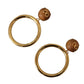 Elegance Dangling Hoop Clip-on Earrings