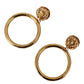Elegance Dangling Hoop Clip-on Earrings