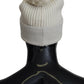Elegant White Cashmere Beanie Hat