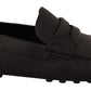 Elegant Black Leather Loafers for Modern Men