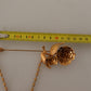 Elegant Gold Tone Brass Brooch Pin