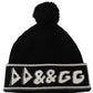 Elegant Cashmere Beanie with Logo Detail