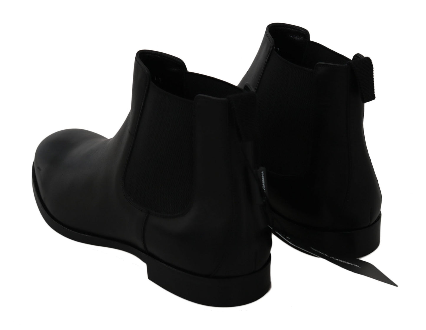 Elegant Black Derby Leather Boots