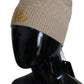 Chic Beige Camel Knit Beanie