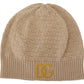 Chic Beige Camel Knit Beanie
