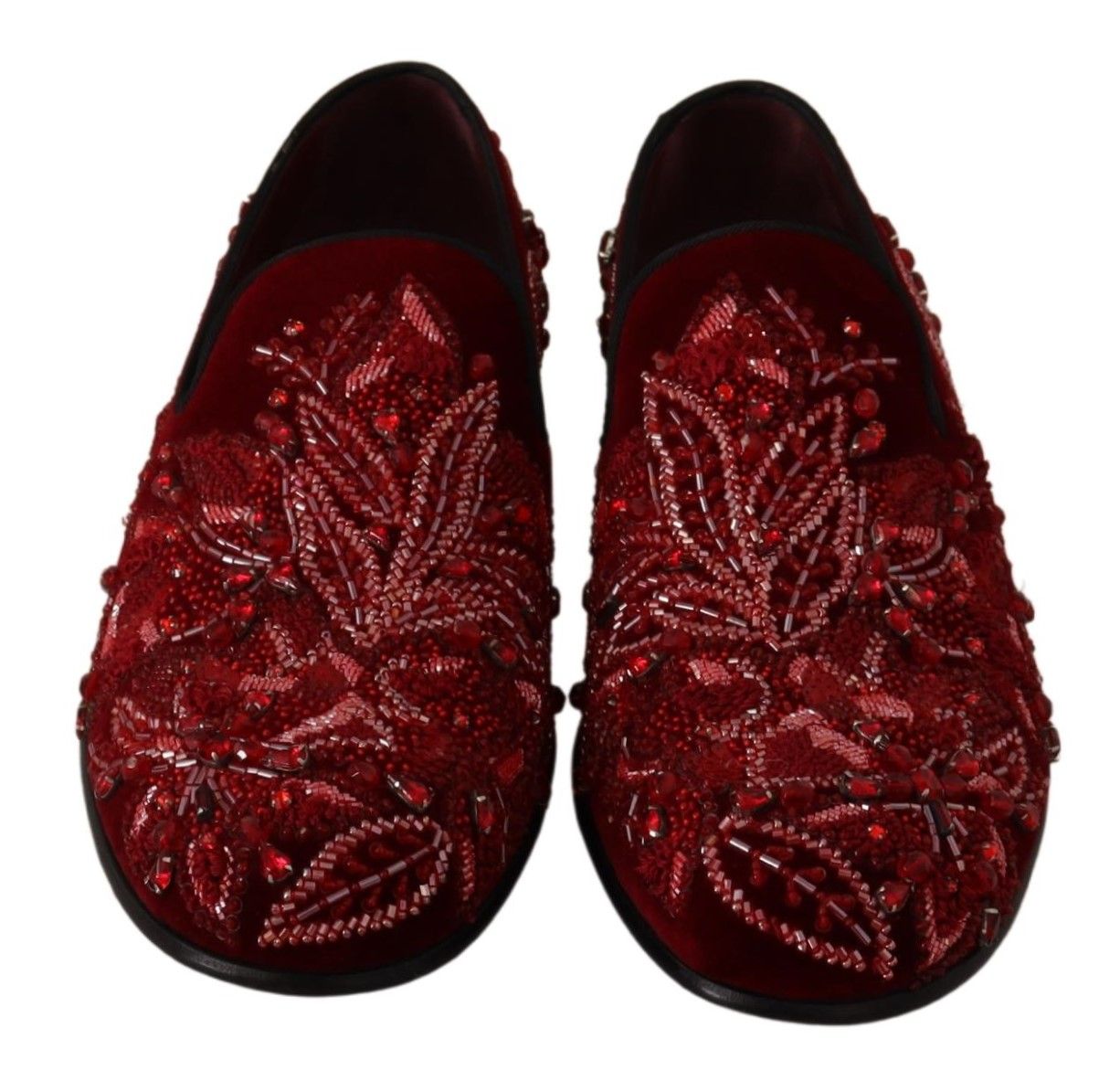 Shoes Red Velvet Crystal Slip On Loafer