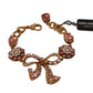 Elegant Crystal Charm Gold Bracelet