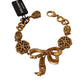 Elegant Crystal Charm Gold Bracelet