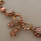 Elegant Crystal Charm Gold Bracelet