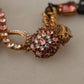 Elegant Crystal Charm Gold Bracelet
