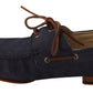 Elegant Blue & Brown Leather Boat Shoes