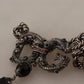 Elegant Silver Tone DG Crystal Charm Necklace