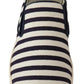 Elegant Striped Canvas Loafers