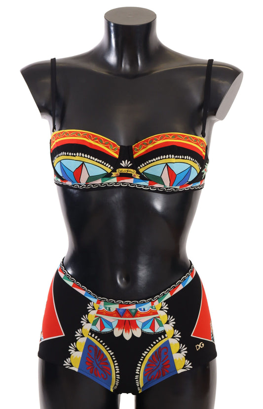 Graphic Print Two-Piece Swimsuit - Italian Made