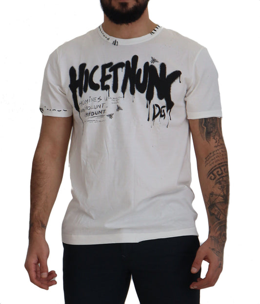 Elegant White Cotton Crewneck T-Shirt