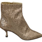 Glimmering Gold Sequined Leather Boots