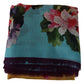 Multicolor Floral Silk Cashmere Foulard Scarf