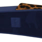 Blue Brown Leopard Logo Rubber Slides Slippers Shoes