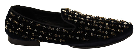 Elegant Black Suede & Velvet Loafers