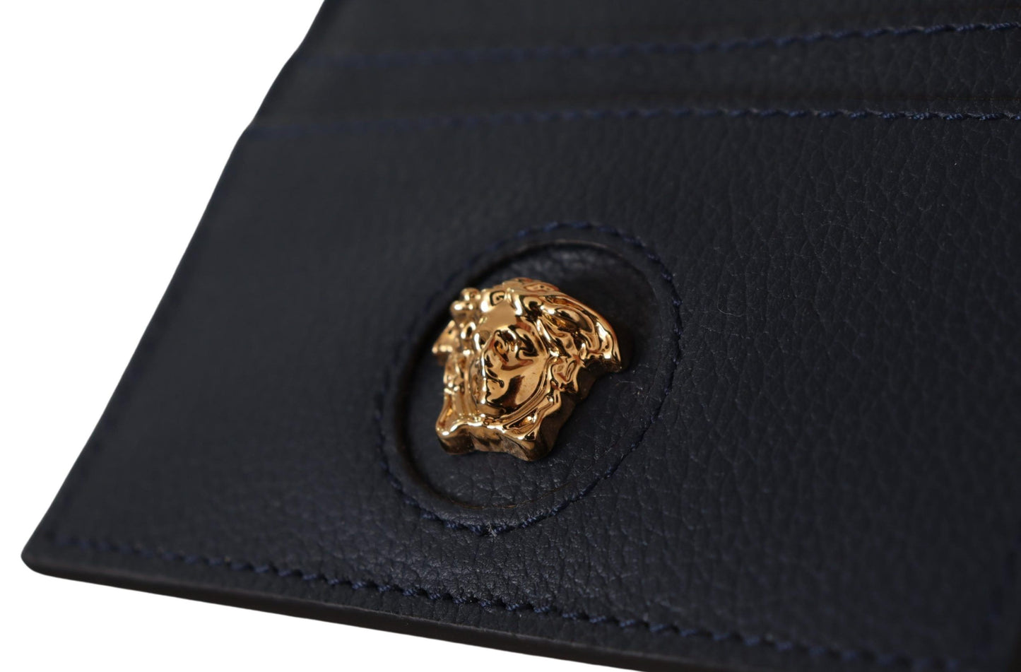 Elegant Navy Calf Leather Card Holder