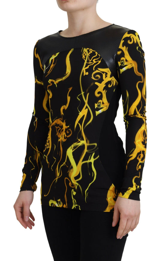 Elegant Viscose Blend Top with Iconic Print