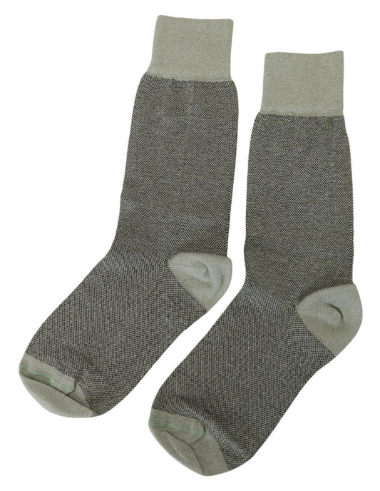 Grey Viscose Stretch Mid Calf Women Socks