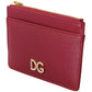 Chic Pink Leather Zippered Cardholder Wallet