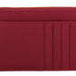 Chic Pink Leather Zippered Cardholder Wallet
