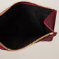 Chic Pink Leather Zippered Cardholder Wallet