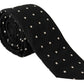 Black Polka Dot Classic Mens Tie