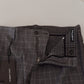 Grey Cotton Checkered Chino Pants